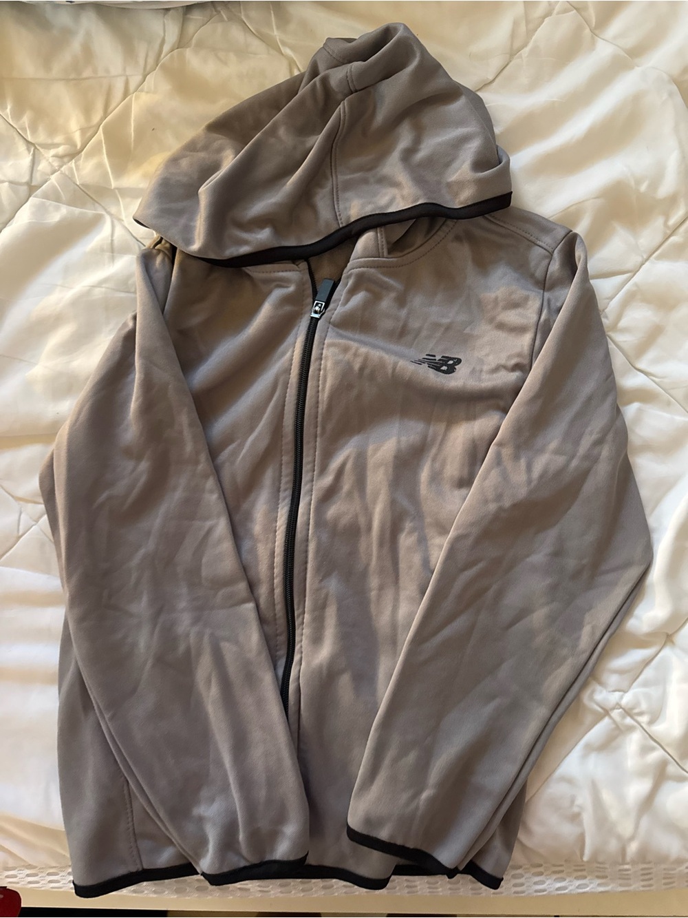 New Balance Taupe Lightweight Hooded Jacket